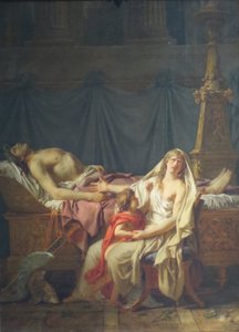 Andromache rouwt om Hector door Jacques Louis David
